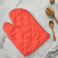 OVEN HAND GLOVE, Heat-Resistant Cotton Kitchen Oven Mitt Glove | Protective Cooking & Baking Hand Glove for Microwave, BBQ & Oven Use (Multicolor, 1 Pc)(611)