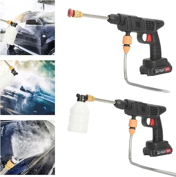 DUAL BATTERY WASHER GUN, 48V Dual Battery High-Pressure Car Washer Gun – Cordless, Portable, Powerful Cleaning(1785)