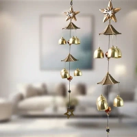 WIND CHIMES STAR, Elegant Metal Wind Chimes for Home & Garden – Outdoor Hanging Decorative Chimes with Soothing Tones for Balcony, Patio & Indoor Decor(2491)