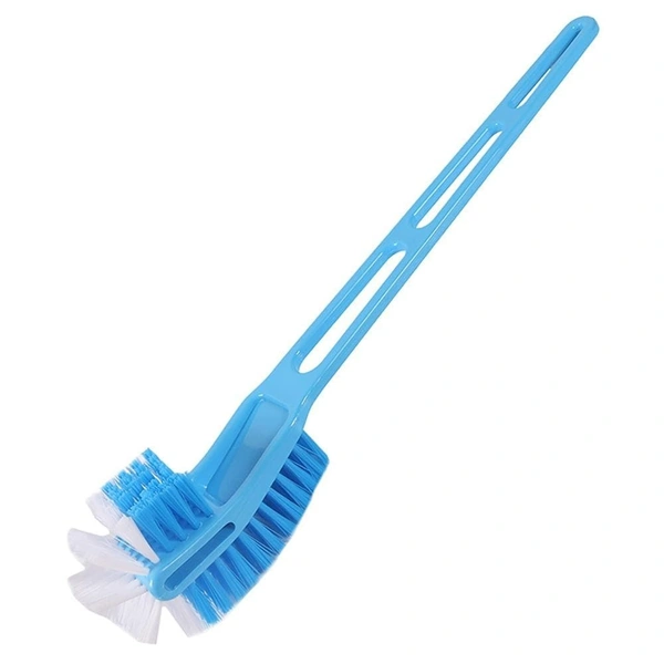 TOILET BRUSH PLASTIC, Plastic Double Hockey Toilet Brush, Plastic Double Hockey Toilet Brush – Deep Cleaning Bathroom Tool  (2162)