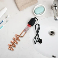 IMMERSION WATER HEATER, Immersion Water Heater Rod with Copper Heating Element – Shockproof Handle, Fast Heating Portable Electric Water Heater for Buckets & Household Use(2668)