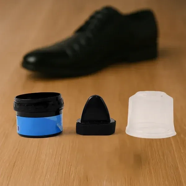 SHOE POLISH N SPONGE,  Instant, Mess-Free Shine for Leather Footwear (2253)   - Black