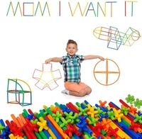 PIPE BLOCKS GAME, 100 PCS DIY Plastic Straw & Connector Building Blocks Set – Educational Construction Toy for Kids (Multicolor)(1456)