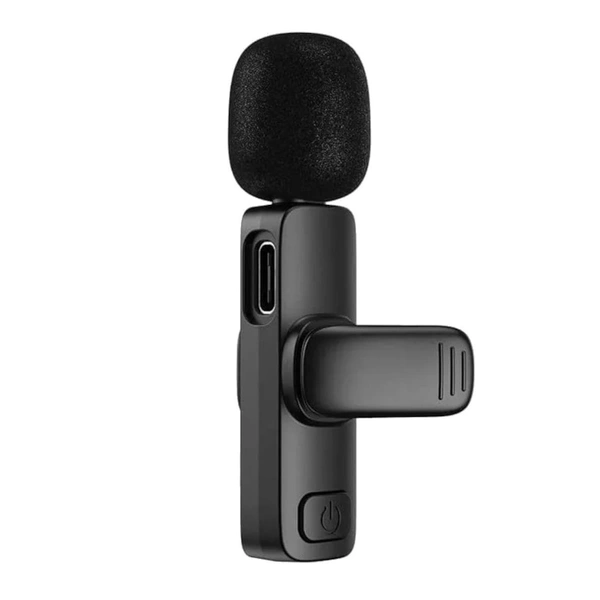 WIRELESS MIC K9, K9 Wireless Microphone Mini Portable Dual Mic with Receiver – Plug & Play Lavalier Microphone for Mobile, Vlogging, Live Streaming & Recording(2721)