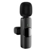 WIRELESS MIC K9, K9 Wireless Microphone Mini Portable Dual Mic with Receiver – Plug & Play Lavalier Microphone for Mobile, Vlogging, Live Streaming & Recording(2721)