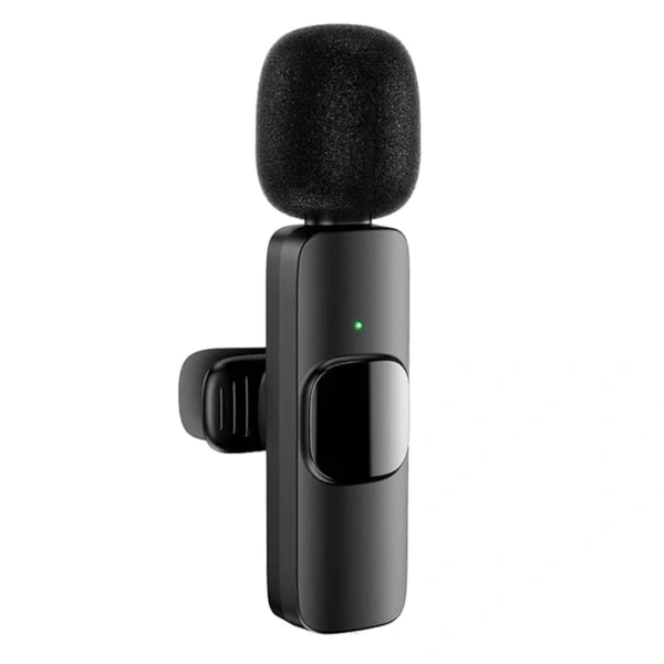 WIRELESS MIC K9, K9 Wireless Microphone Mini Portable Dual Mic with Receiver – Plug & Play Lavalier Microphone for Mobile, Vlogging, Live Streaming & Recording(2721)