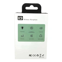 WIRELESS MIC K9, K9 Wireless Microphone Mini Portable Dual Mic with Receiver – Plug & Play Lavalier Microphone for Mobile, Vlogging, Live Streaming & Recording(2721)