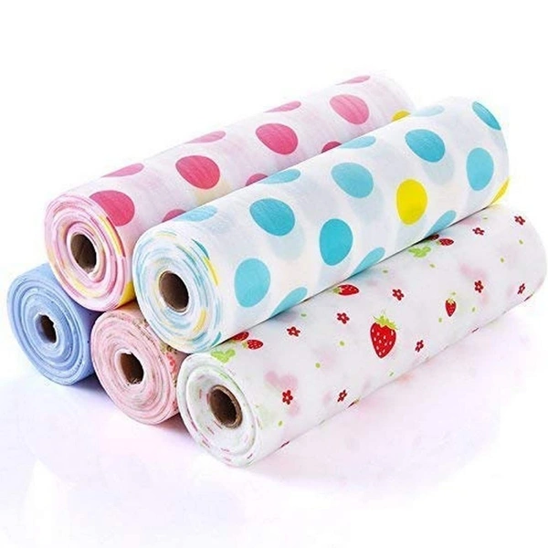 KITCHEN MAT 45*300CM,Antibacterial Waterproof Drawer & Shelf Liner Roll – 45x300 cm | Non-Slip Foam Mat for Kitchen, Wardrobe & Cabinet (Multicolour)(2433)