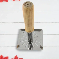 PAVBHAJI MASHER SQUARE, Pav Bhaji Masher with Wooden Handle | Square Stainless Steel Potato Masher for Kitchen (1 Pc)(2526)