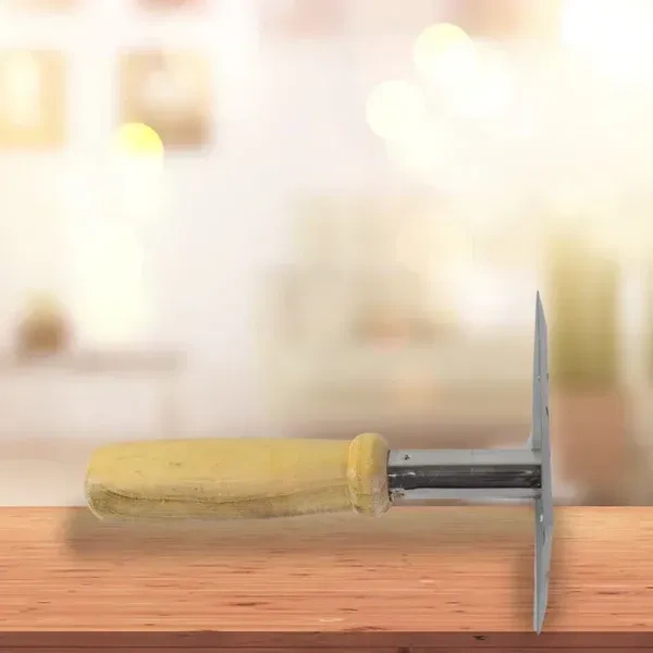 PAVBHAJI MASHER SQUARE, Pav Bhaji Masher with Wooden Handle | Square Stainless Steel Potato Masher for Kitchen (1 Pc)(2526)