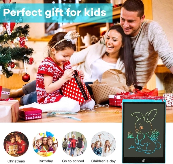 12 INCH TABLET, LCD Writing Tablet for Kids 12 Inch | Colorful Erasable Drawing Board & Doodle Pad | Learning & Educational Toys for Girls Age 3-7 | Christmas & Birthday Gift(2511