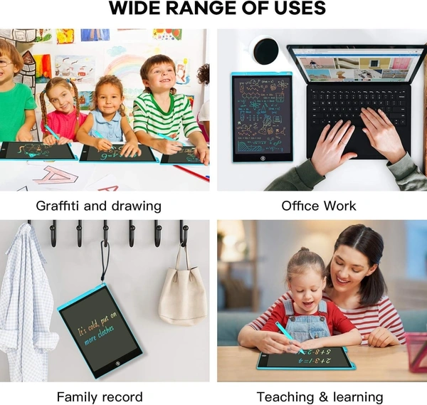 12 INCH TABLET, LCD Writing Tablet for Kids 12 Inch | Colorful Erasable Drawing Board & Doodle Pad | Learning & Educational Toys for Girls Age 3-7 | Christmas & Birthday Gift(2511