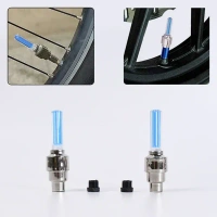 TYRE LIGHT, LED Flash Light lamp tyre Wheel Valve Sealing caps (2 Pc / Mix Color)  (484) - Pack of 2