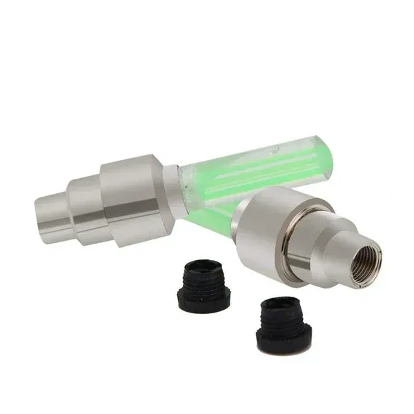TYRE LIGHT, LED Flash Light lamp tyre Wheel Valve Sealing caps (2 Pc / Mix Color)  (484) - Pack of 2