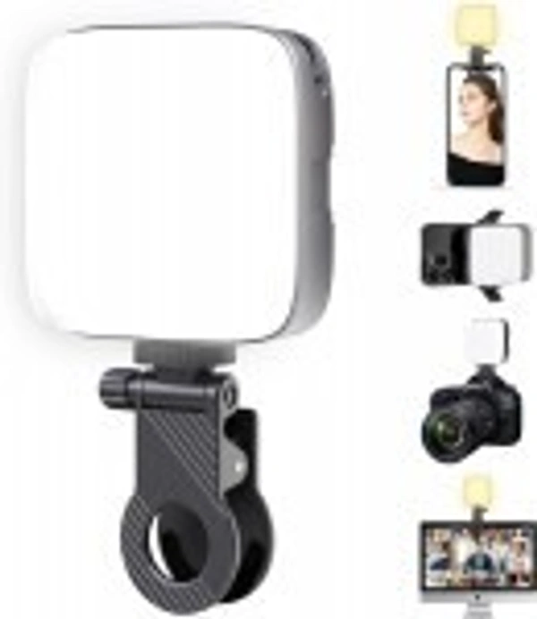 LED VIDEO LIGHT, Selfie Light for Mobile - Dimmable 3000-9900K Ring Light for Phone, Rechargeable LED Camera Light for Video Shooting, Laptop Light for Video Conferences  (2314)    