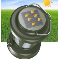 LY18 CAMPING LANTERN, Solar Camping Lamp LY18 – Portable Green LED Lantern with Handle for Outdoor & Emergency Use(2535)