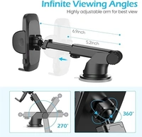 MOBILE CAR HOLDER 3463, Adjustable Car Mobile Holder | 360° Rotating Dashboard & Windshield Phone Mount | Universal Cradle for All Smartphones(2481)