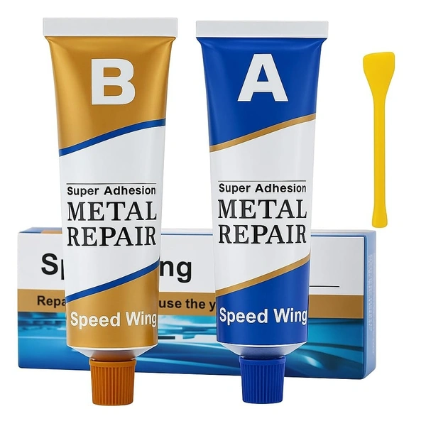 AB METAL REPAIR TUBE, Magic Metal Mending, Cold Weld Metal Repair Paste Adhesive Gel, Ab Strong Glue Universal Metal Plastic Weld Repair Glue Aluminum,Welding Glue(2417) - 
