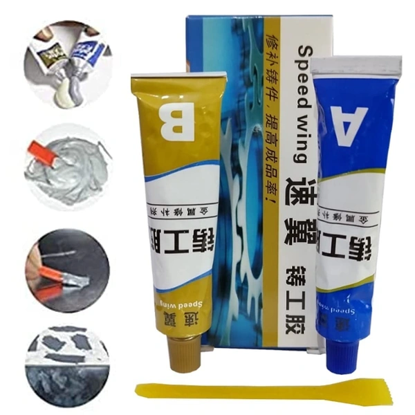 AB METAL REPAIR TUBE, Magic Metal Mending, Cold Weld Metal Repair Paste Adhesive Gel, Ab Strong Glue Universal Metal Plastic Weld Repair Glue Aluminum,Welding Glue(2417) - 