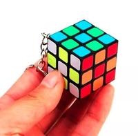 CUBE KEYCHAIN, Magic Puzzle Cube Keychain Combo Pack – Multicolor Key Rings for Kids Birthday, Party & Return Gifts(1519)