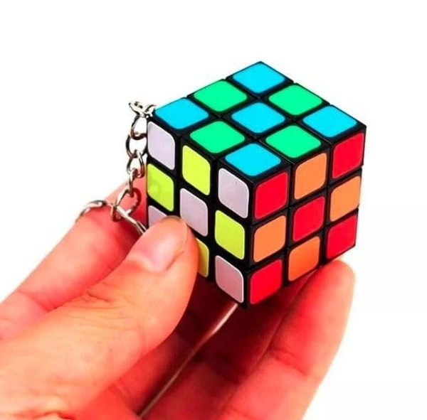CUBE KEYCHAIN, Magic Puzzle Cube Keychain Combo Pack – Multicolor Key Rings for Kids Birthday, Party & Return Gifts(1519)