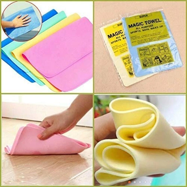 MAGIC TOWEL, Magic Towel | Super Absorbent, Quick Dry, Soft & Reusable Multipurpose Cleaning Towel(164)