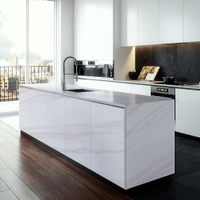 WALL PAPER WHITE MARBEL, Marble Glossy PVC Self Adhesive Wallpaper – White Waterproof Countertop, Cabinet & Furniture Liner (200 x 60 cm, 12 Sqft)(2598)