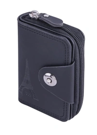 ZIPPER CARD WALLET, Men’s PU Leather Slim Wallet | Classic Durable Card Holder for Credit, Debit & Travel Use(2536)