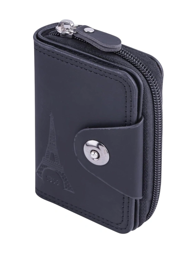 ZIPPER CARD WALLET, Men’s PU Leather Slim Wallet | Classic Durable Card Holder for Credit, Debit & Travel Use(2536)