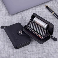 ZIPPER CARD WALLET, Men’s PU Leather Slim Wallet | Classic Durable Card Holder for Credit, Debit & Travel Use(2536)
