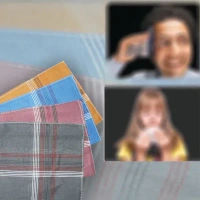 12PCS COLOUR HANKY, Men's King Size Formal Handkerchiefs for Office Use - Pack of 12 (2072)