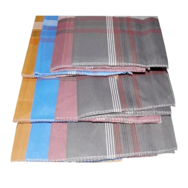 12PCS COLOUR HANKY, Men's King Size Formal Handkerchiefs for Office Use - Pack of 12 (2072)