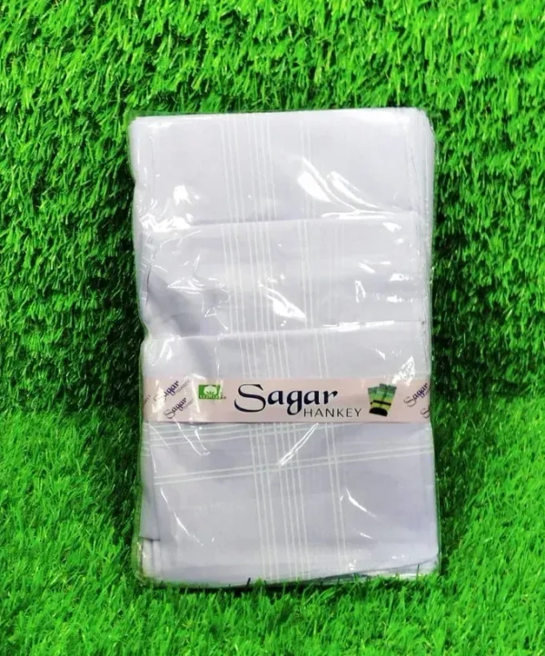 12PCS WHITE HANKY, Men's King Size Formal Handkerchiefs for Office Use - Pack of 12(2120) - White