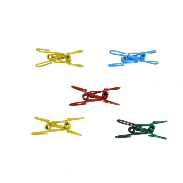 10PCS METAL CLOTH CLIPMetal Clothes Pins Clips – 10PCS Rust-Resistant Strong Grip Set for Home Use(2464)