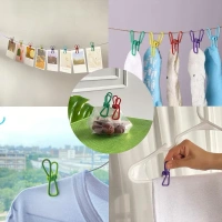 10PCS METAL CLOTH CLIPMetal Clothes Pins Clips – 10PCS Rust-Resistant Strong Grip Set for Home Use(2464)