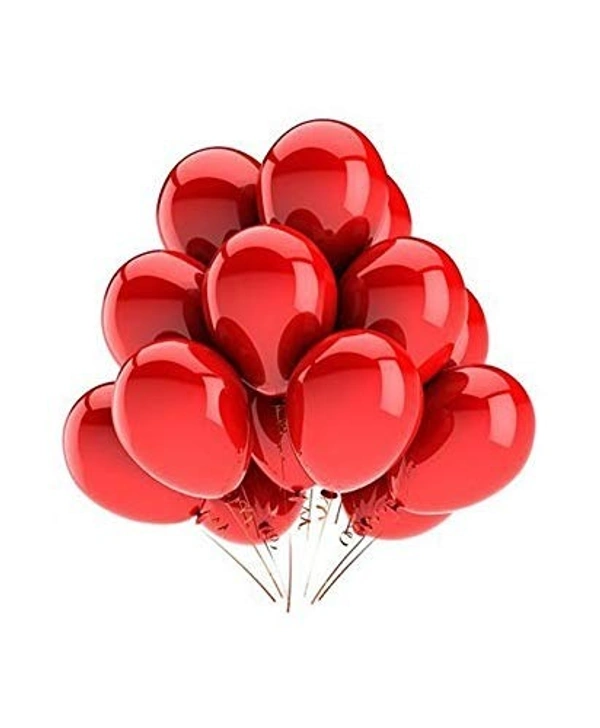 BIRTHDAY BALOONS, Metallic Color Shining Balloons For Birthday, Anniversary, Engagement, Baby Shower, Welcome Party & All Festivals  800) - Red, Pack of 20