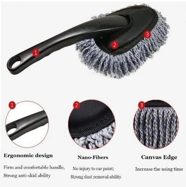 MICROFIBER MINI DUSTER, Mini Car Duster | Soft Microfiber Car Dash Duster Brush for Cleaning, Home, Kitchen & Computer Dusting Tool (138)