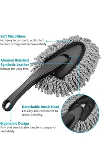 MICROFIBER MINI DUSTER, Mini Car Duster | Soft Microfiber Car Dash Duster Brush for Cleaning, Home, Kitchen & Computer Dusting Tool (138)