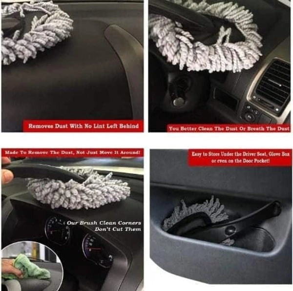 MICROFIBER MINI DUSTER, Mini Car Duster | Soft Microfiber Car Dash Duster Brush for Cleaning, Home, Kitchen & Computer Dusting Tool (138)