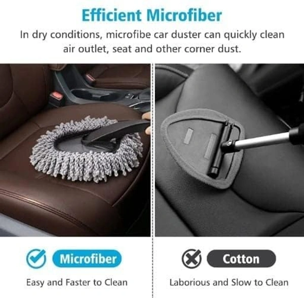 MICROFIBER MINI DUSTER, Mini Car Duster | Soft Microfiber Car Dash Duster Brush for Cleaning, Home, Kitchen & Computer Dusting Tool (138)