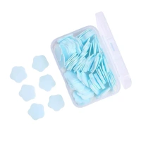 FLOWER SOAP PAPER, Mini Portable Travel Soap Paper Sheets Flower Shape (100 Pcs Set Approx / Mix Color)  (2202)