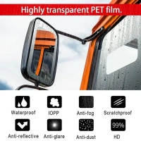 RAINPROOF FILM 20*18 CM 2PCS, Premium Anti-Fog Rear-View Mirror Protection Film (2 Pcs, 20×18 CM) – Waterproof, Anti-Glare & Scratch-Resistant Car Mirror Shield with Full Installation Kit(2753)
