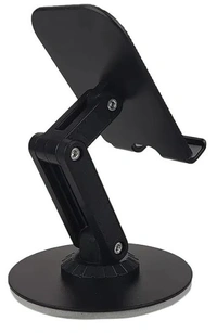 FOLDABLE MOBILE STAND, Foldable & 360° Rotatable Mobile Stand  (2204) - Black