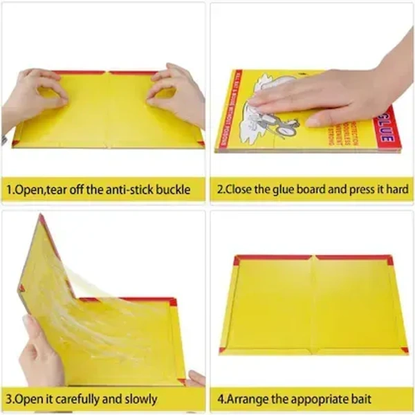 MOUSE GLUE, Mouse Glue Trap Rat Catcher Adhesive Sticky Glue Pad   (122) - 22 CM X 16 CM X 0.5 CM, Pack of 1