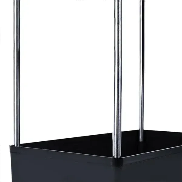 4LAYER STORAGE RACK, 4-Layer Multi-Purpose Movable Storage Rack Trolley with Wheels – Heavy Duty Plastic Organizer for Kitchen, Bathroom & Home Use  (2344)      - Black