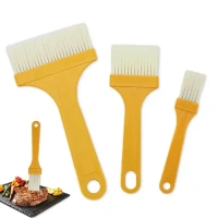 3PCS MULTI BRUSH, Multifunction Basting Brush Set – 3PCS Silicone Pastry & Barbecue Brushes for Cooking, Baking, BBQ(2566)
