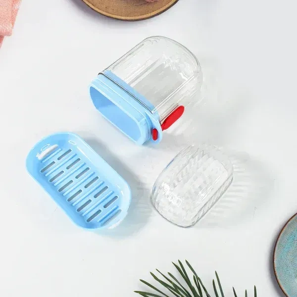 TRAVELLING SOAP CASE, Multifunctional Soap Box with Drain Tray and Lock Clip, Sabudani(1637)