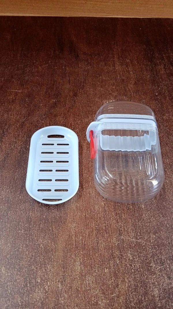 TRAVELLING SOAP CASE, Multifunctional Soap Box with Drain Tray and Lock Clip, Sabudani(1637)