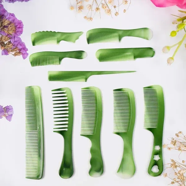 10PCS HAIR COMB SET,  Professional Styling Tools for All Hair Types (2251)    - Pack of 10