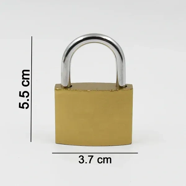 38MM SOLID LOCK, Multipurpose Solid Door Lock 38mm with 3 Keys | Heavy-Duty Padlock for Home, Office, Shutter & Luggage Security(2468)